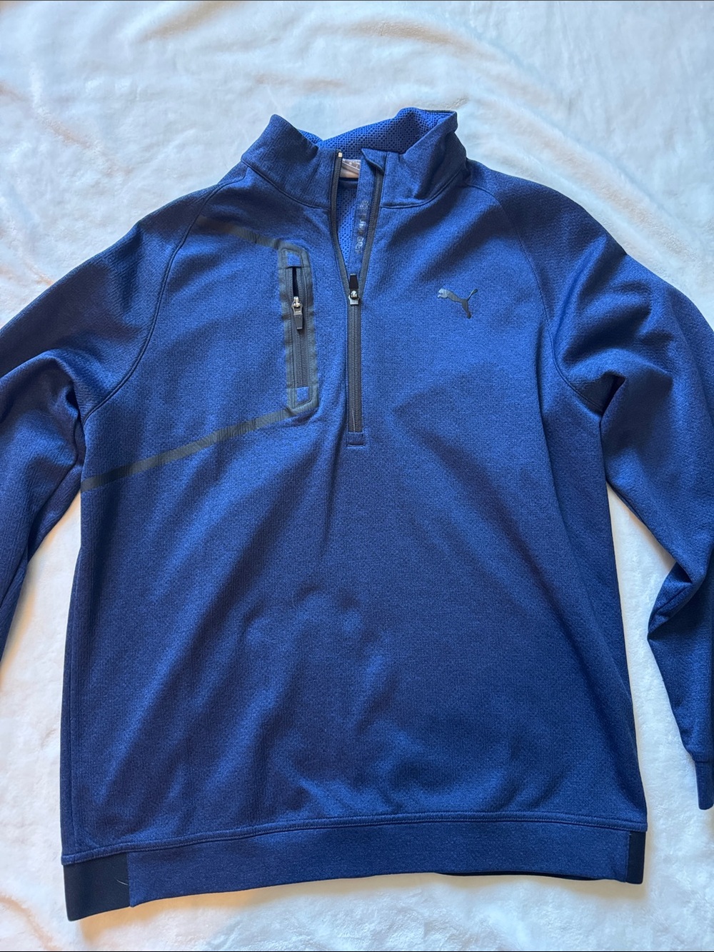 Puma Navy Blue Quarter-Zip Athletic Pullover